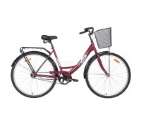 Велосипед Aist 28-245 с корзинкой (вишневый, 2021)