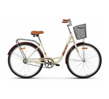 Велосипед Aist 28-245 с корзинкой (бежевый)