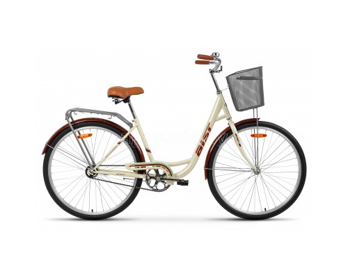 Велосипед Aist 28-245 с корзинкой (бежевый)