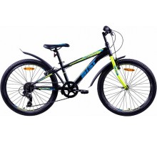 Велосипед Aist Rocky Junior 1.0 24" (черный/салатовый/голубой)